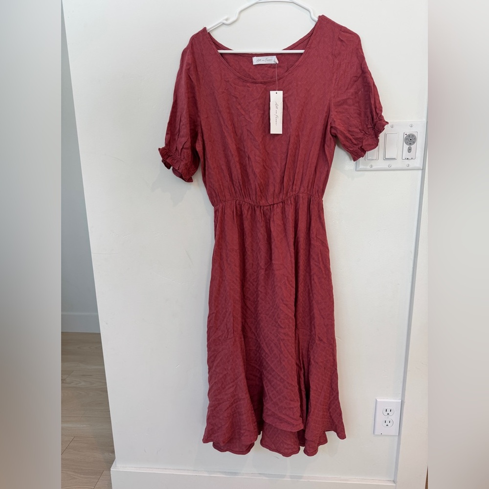 Elegant Red Midi Dress